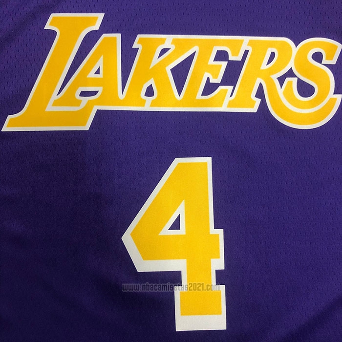 Camiseta Los Angeles Lakers Rajon Rondo #4 Statement Edition 2021-22 Violeta